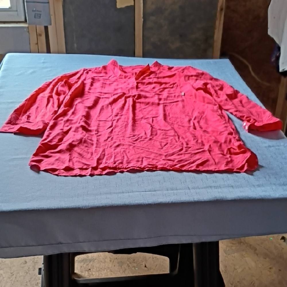 DKNY Coral Pink Rayon Pullover Top